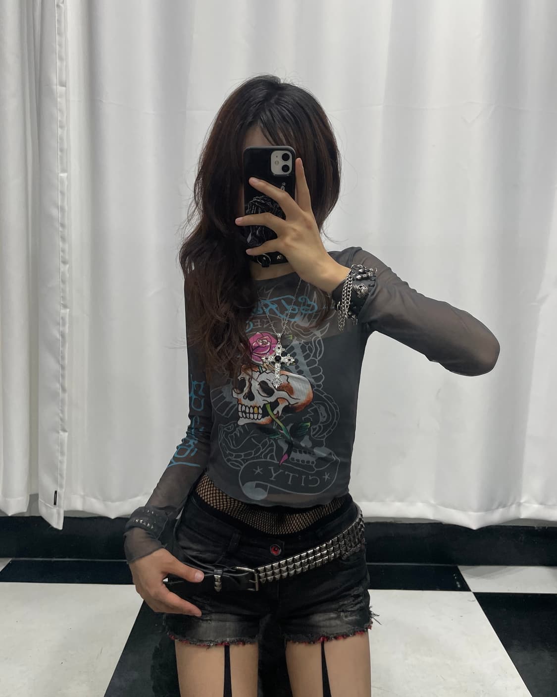 🎸Ed hardy 씨스루 롱슬리브🎸 상품이미지1