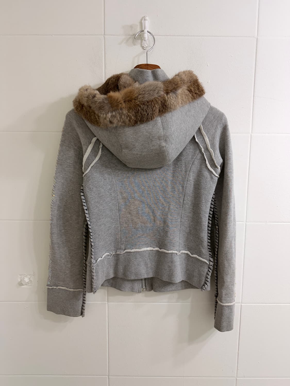 빈티지 무채색 펑크 아일렛 딱붙 작사 코디 세트 상품이미지7