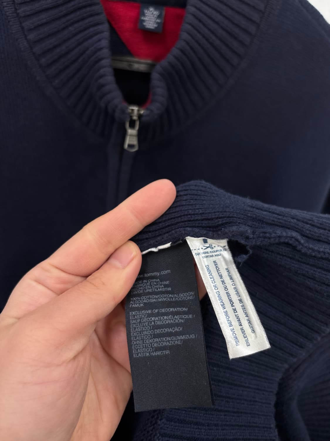 타미힐피거 울 니트 집업 상품이미지6