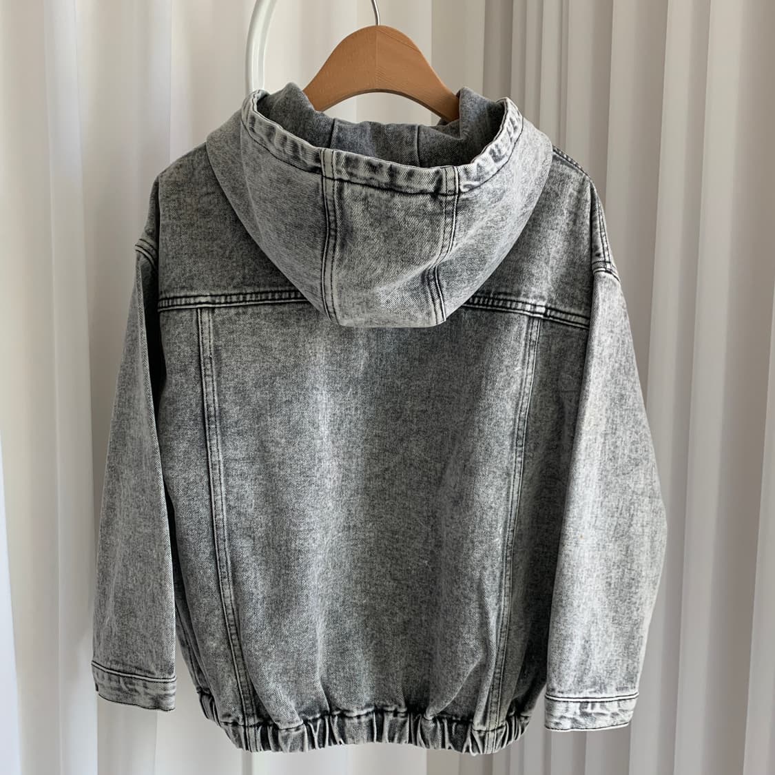 D'YOU 주니어 빈티지 워싱 흑청 데님 후드 재킷 상품이미지3