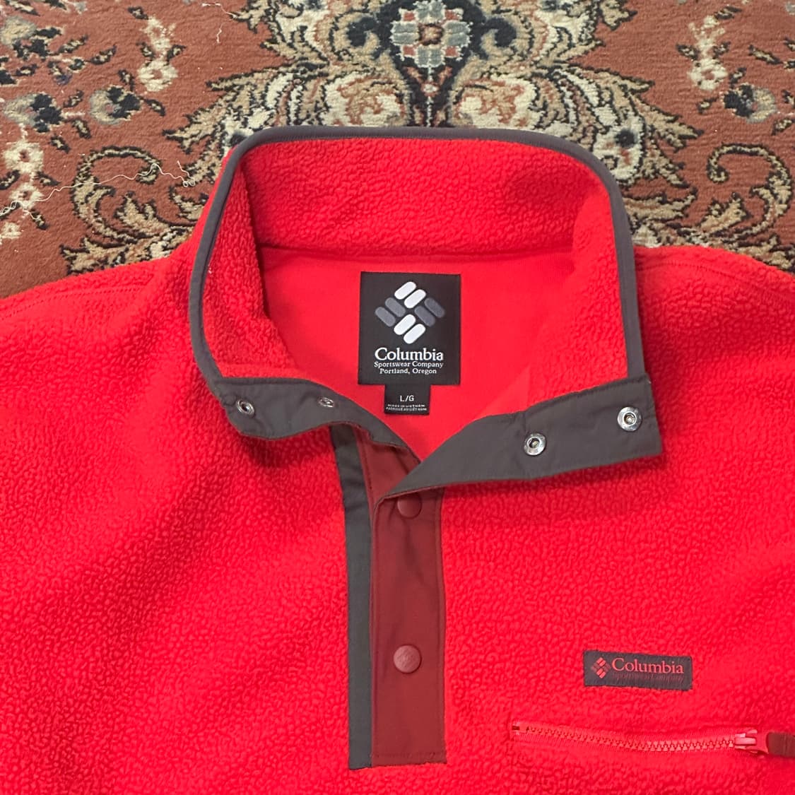 컬럼비아 플리스 풀오버 스냅티 (XL/105) 신칠라 상품이미지3