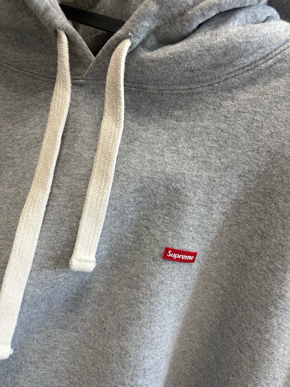 슈프림 스몰 박스 드로우코드 후드 스웨트셔츠 헤더 그레이 L 상품이미지3