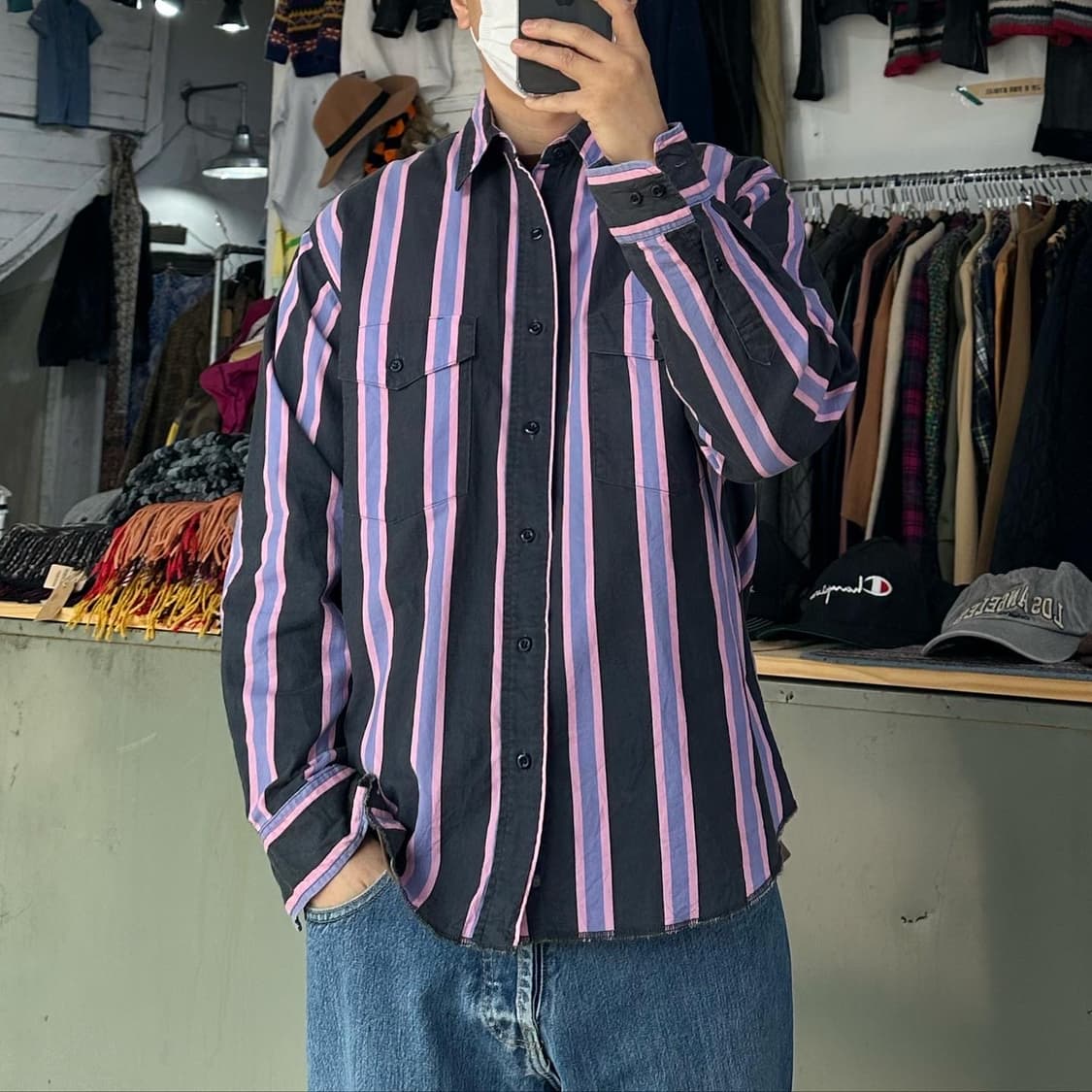 (착용컷) Wrangler 웨스턴 셔츠 (남 100) 상품이미지2