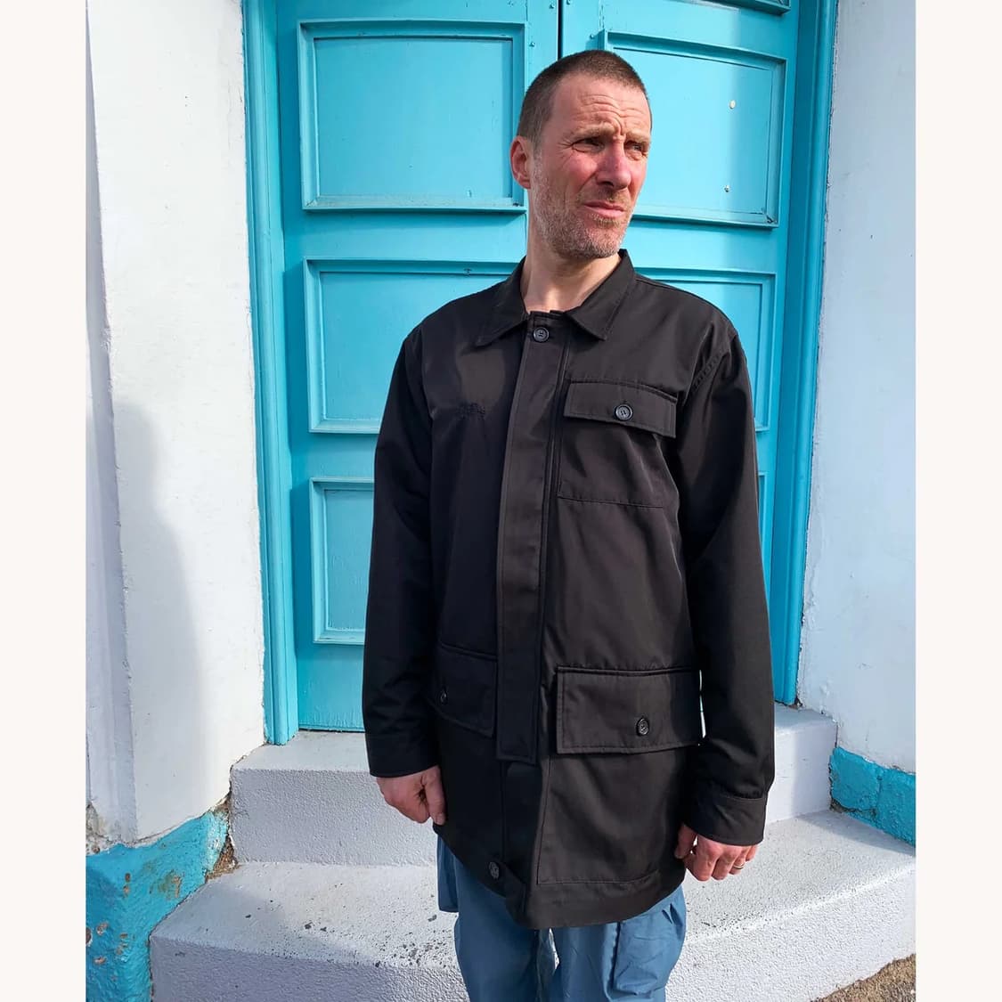 Blue flowers 나일론 자켓 상품이미지1