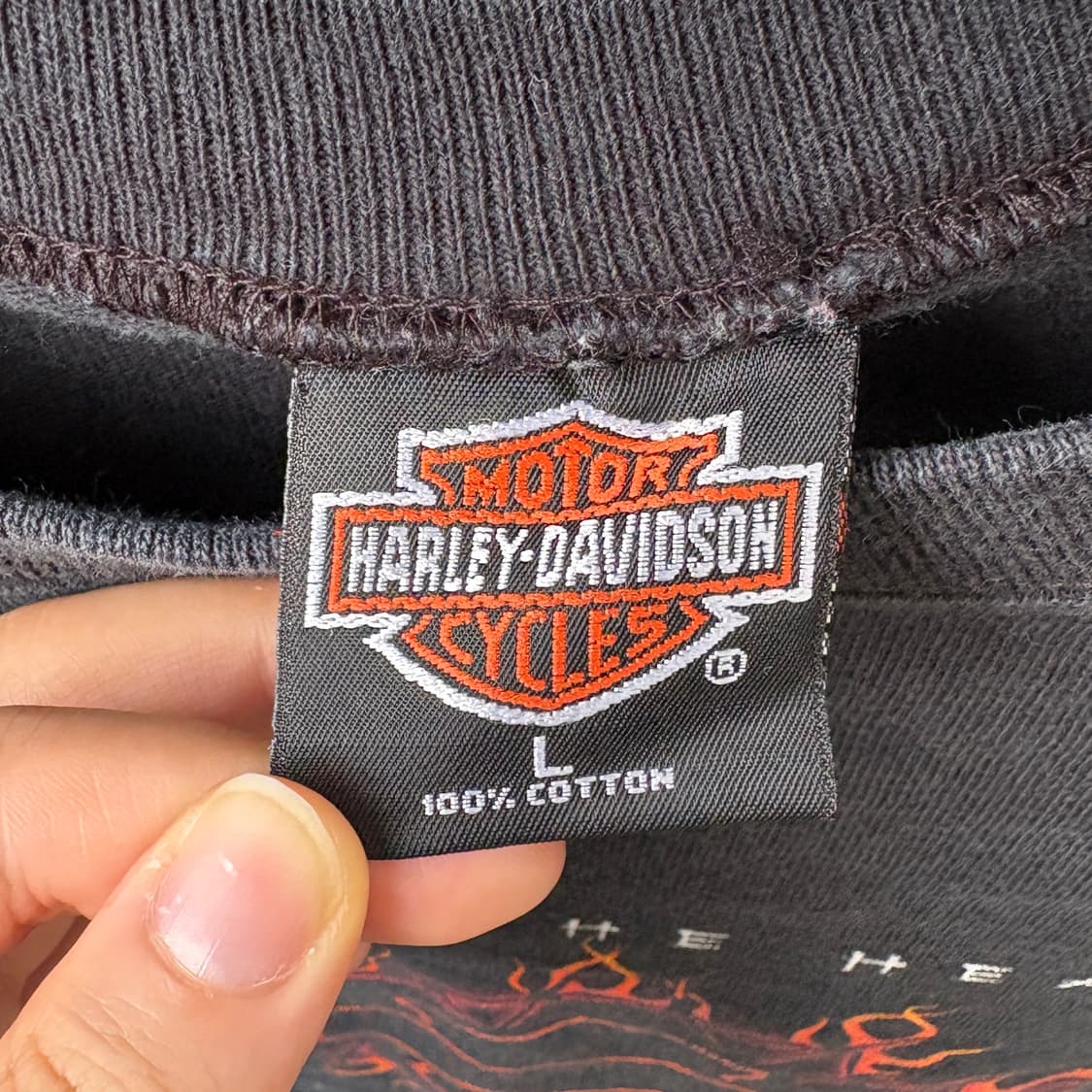 90s Harley-Davidson Feel The Heat 플레임 롱슬 상품이미지6