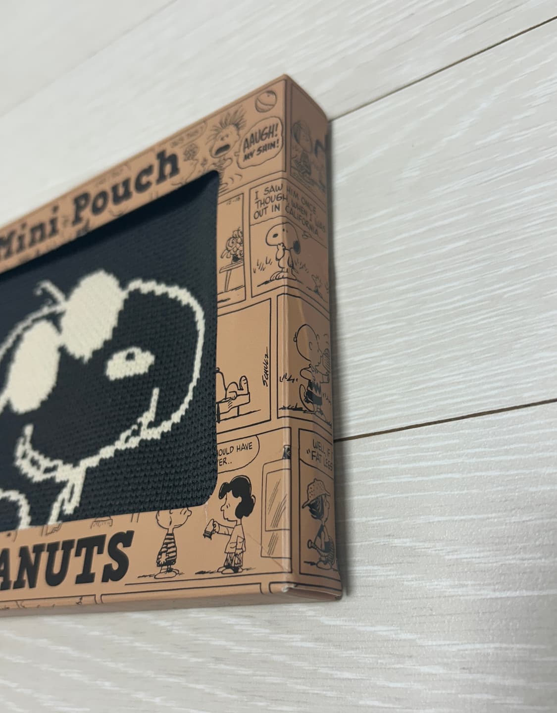 스누피 조쿨 니트 파우치 차콜 상품이미지3