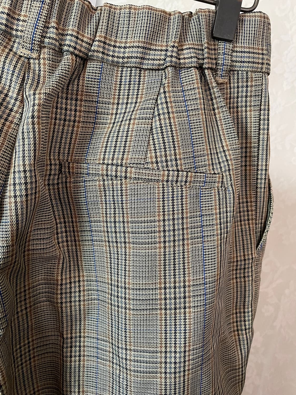 니코앤드 체크 투턱 와이드 슬랙스 팬츠 상품이미지2