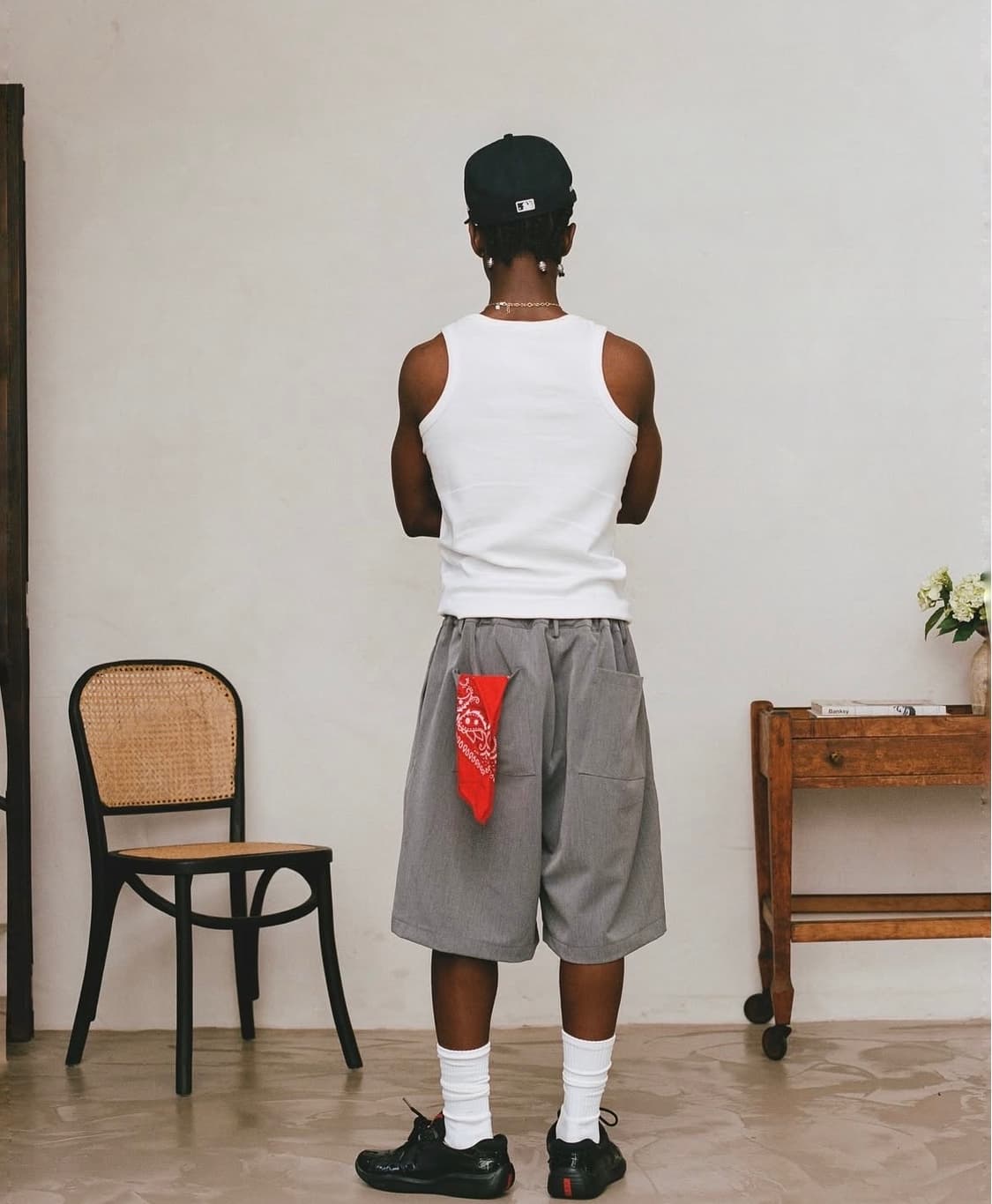 SWEATSCOLLECTIVE 플리츠 쇼츠 그레이 M 상품이미지4