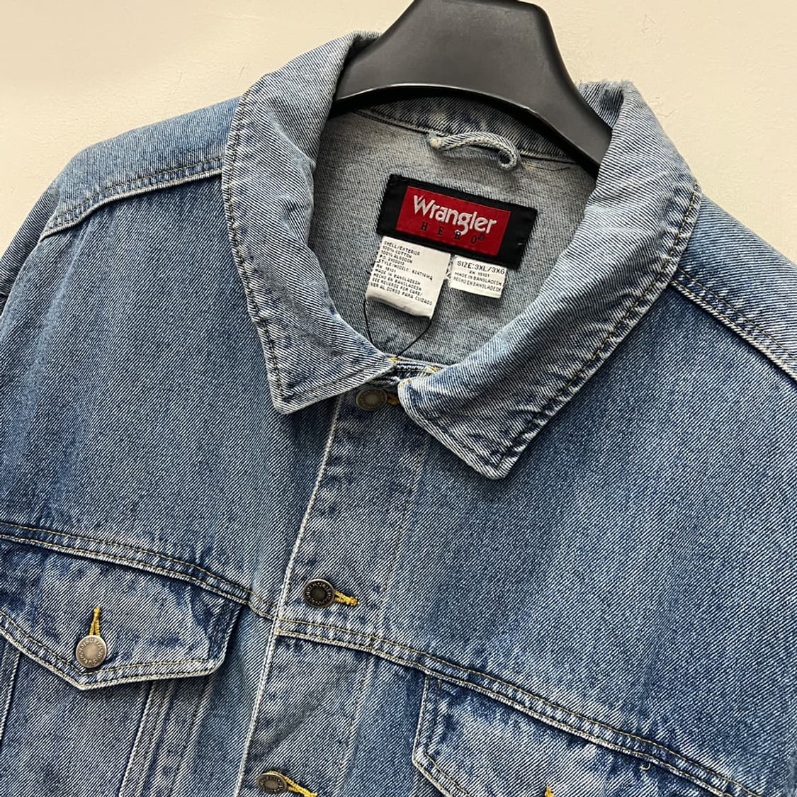 90s 랭글러 히어로 데님 청자켓 3XL 상품이미지3