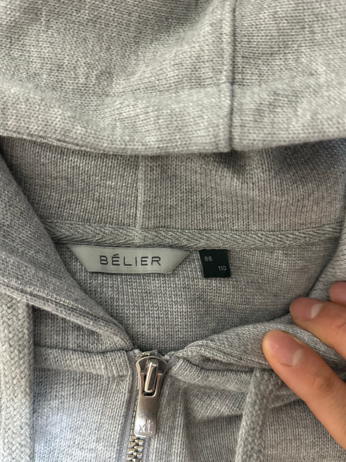 (6, 110) 벨리에 크롭 후디 집업 그레이 상품이미지4