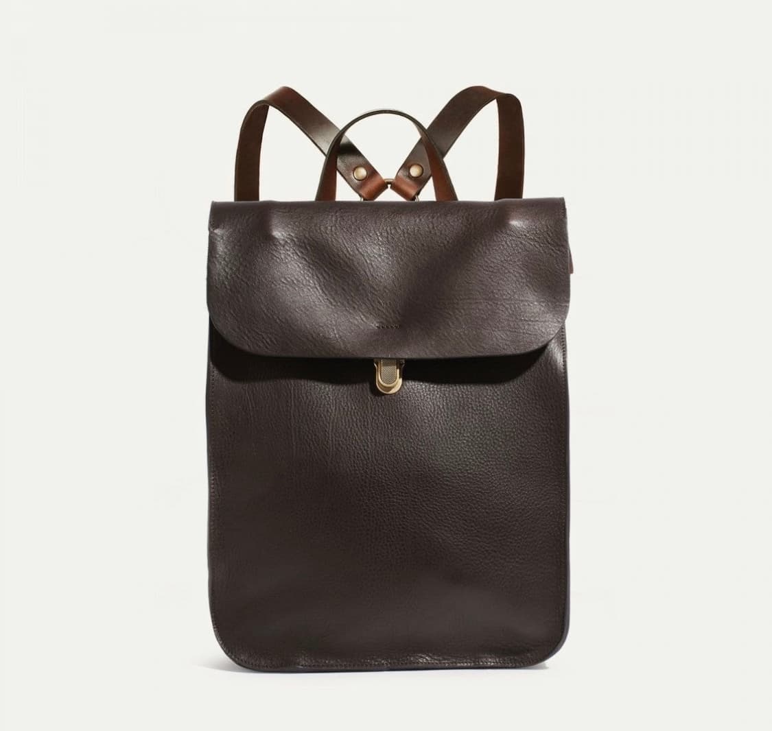 블루 드 쇼프 가죽 백팩 다크브라운 상품이미지5