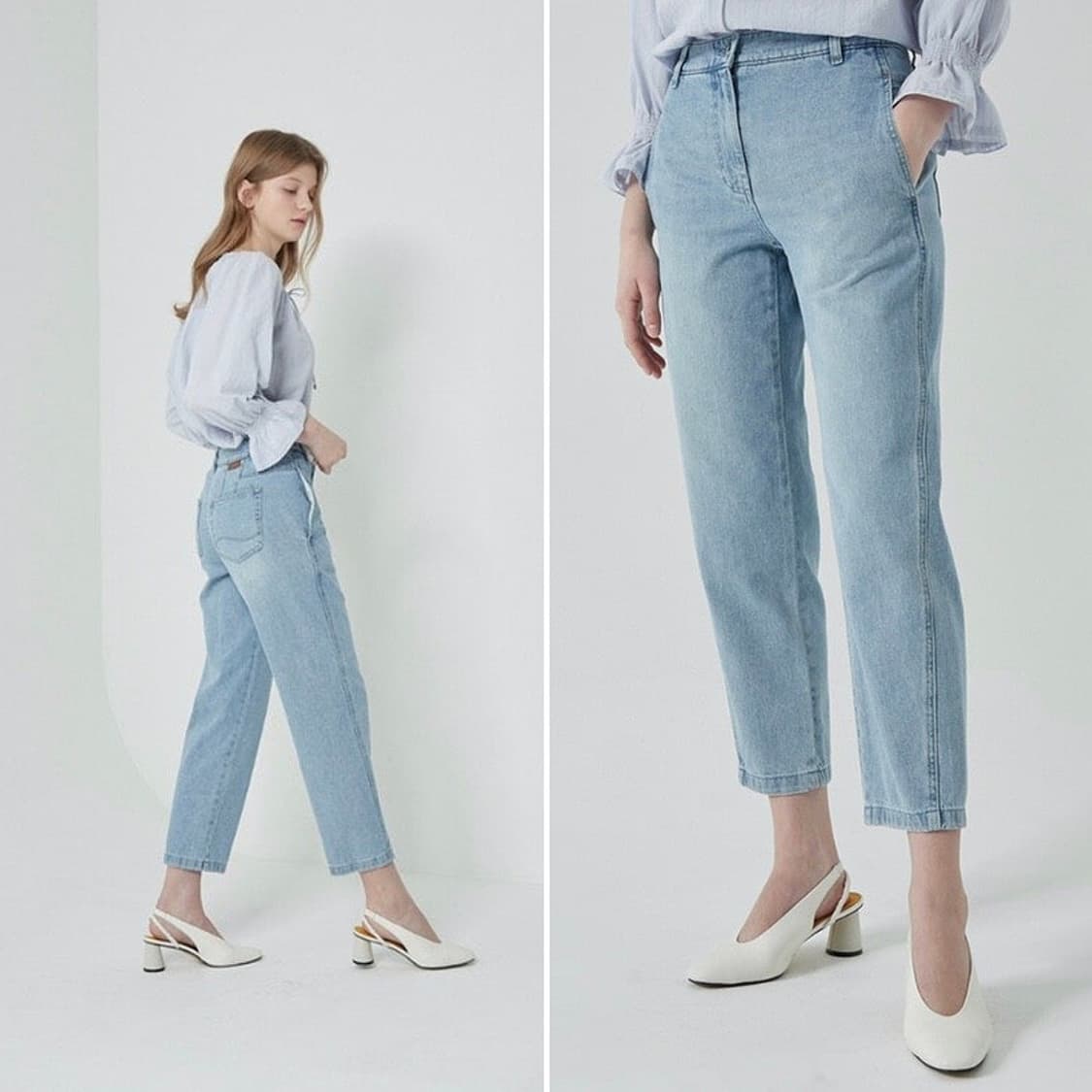 SJSJ 연청 크롭 데님 팬츠 상품이미지1