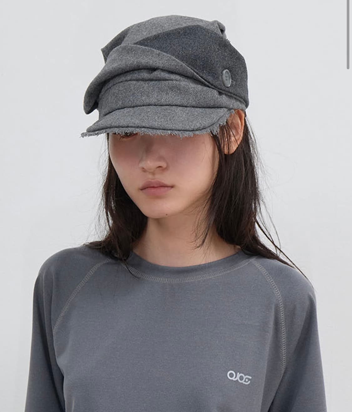 스카프 베일 울 캡 / 그레이 상품이미지2
