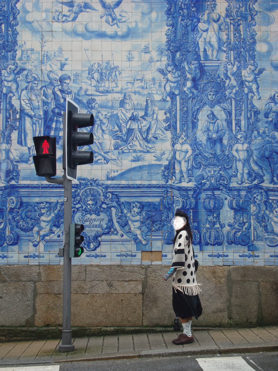 도트무늬 프린지 판초 상품이미지4