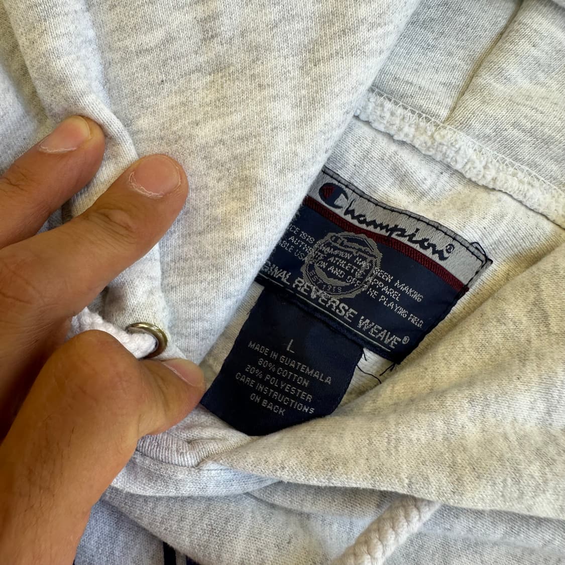 챔피온 90‘s 리버스위브 NYU 멜란지 후드티 상품이미지5