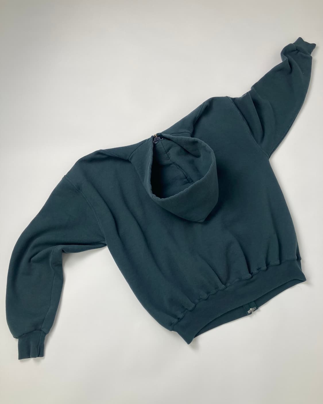 90s Russell Zip Up Hoodie (sage green) 상품이미지2