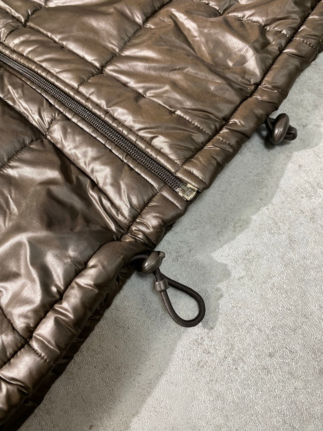 [L] 00s Adidas 아디다스 브라운 경량패딩 자켓 상품이미지4