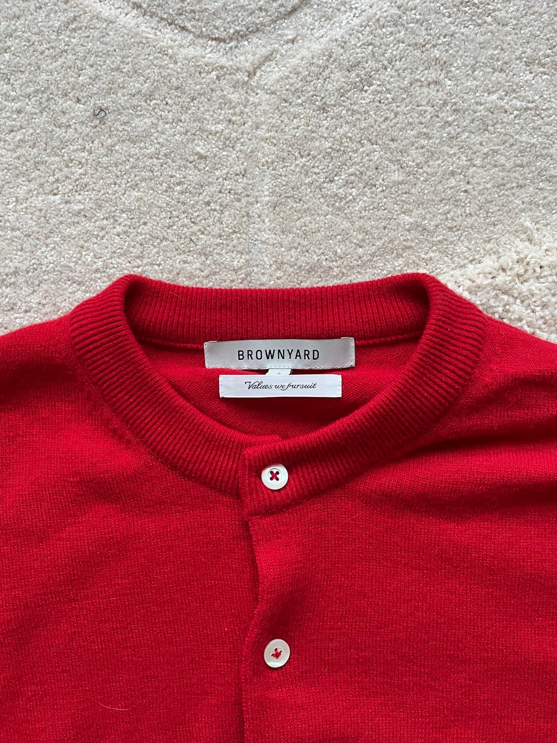 브라운야드 울 라운드 가디건 레드 (100-103) 상품이미지3