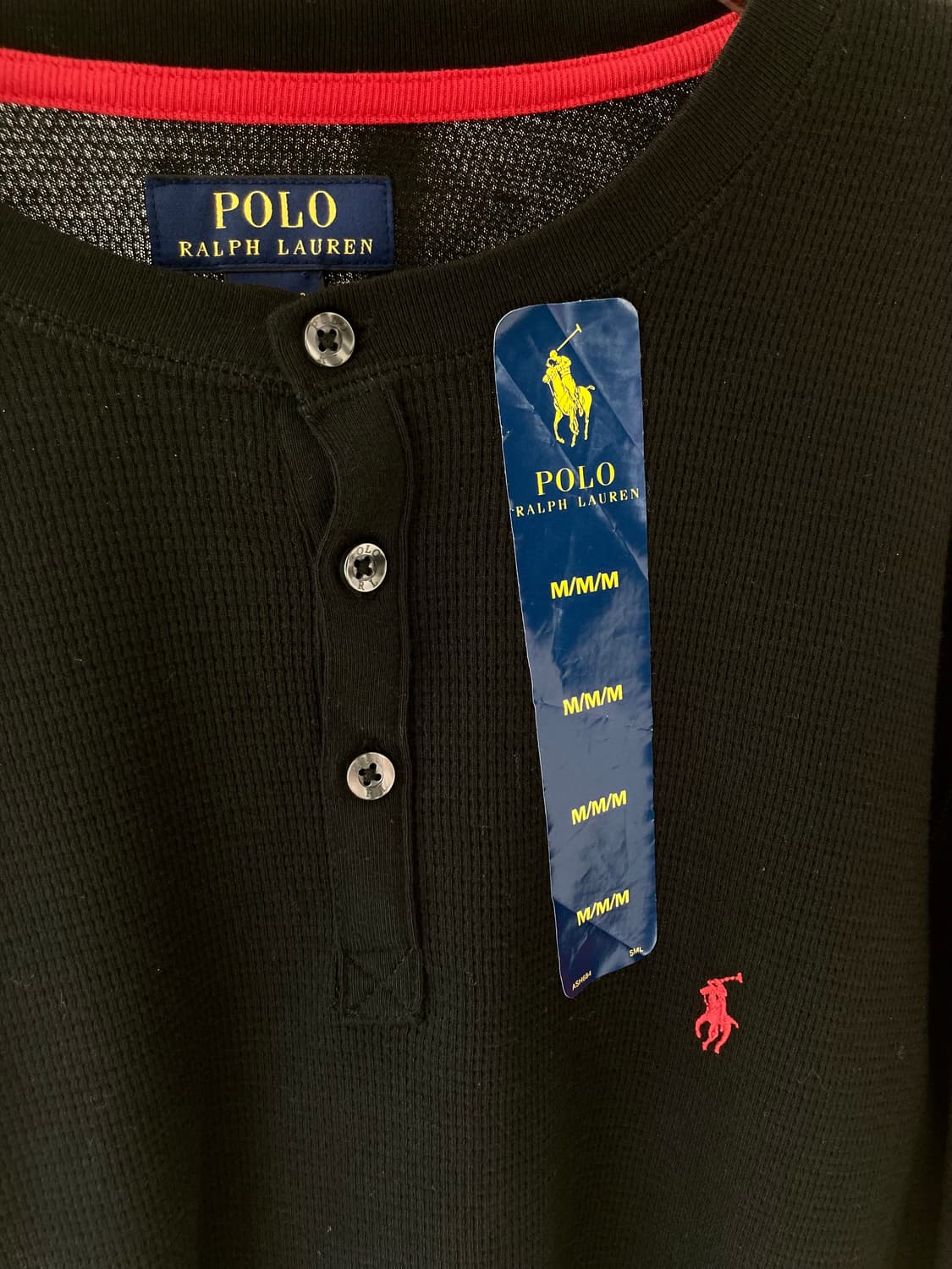 미착용) 정품 남성 폴로 랄프로렌 와플 긴팔 니트 티셔츠 상품이미지9