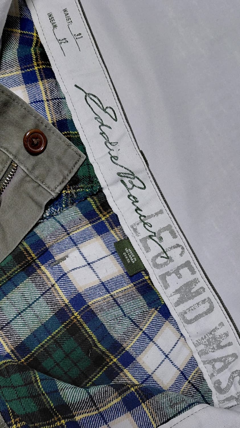 [31x32] 에디바우어 플란넬 안감 기모 치노 팬츠 (올리브) 상품이미지4