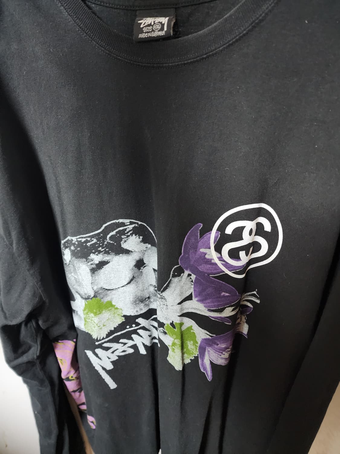 스투시 스트라이크 피그먼트 다이드 롱슬리브 티셔츠 블랙 상품이미지4