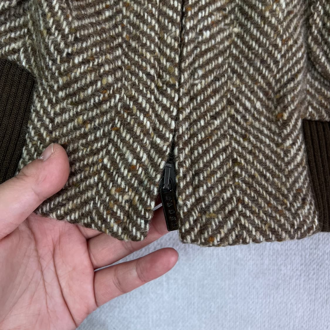 W 95 폴로 랄프로렌 스포츠 헤링본 울 블루종 자켓 상품이미지4