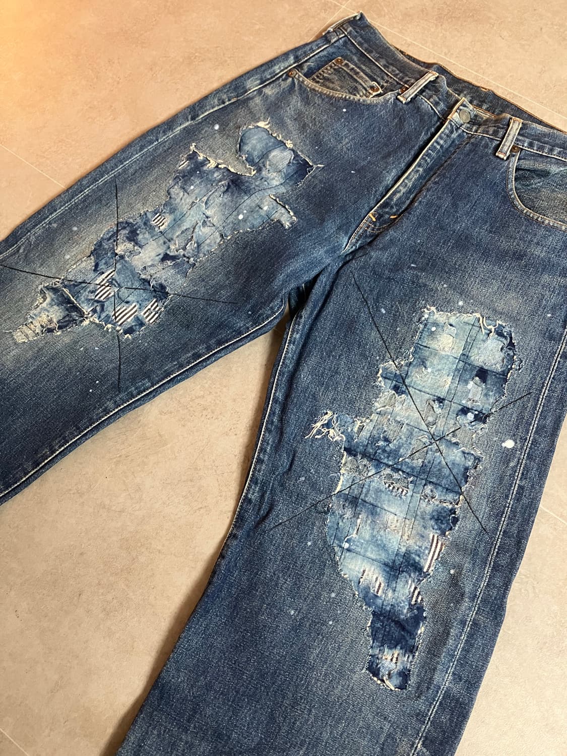 90s 빈티지 리바이스 빅E 셀비지 리메이크 데님팬츠 상품이미지2