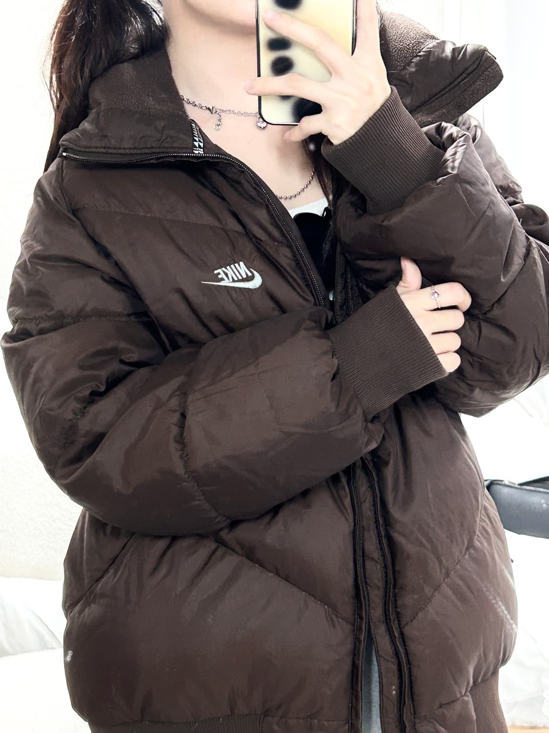 나이키 초코 브라운 투웨이 덕다운패딩 상품이미지1