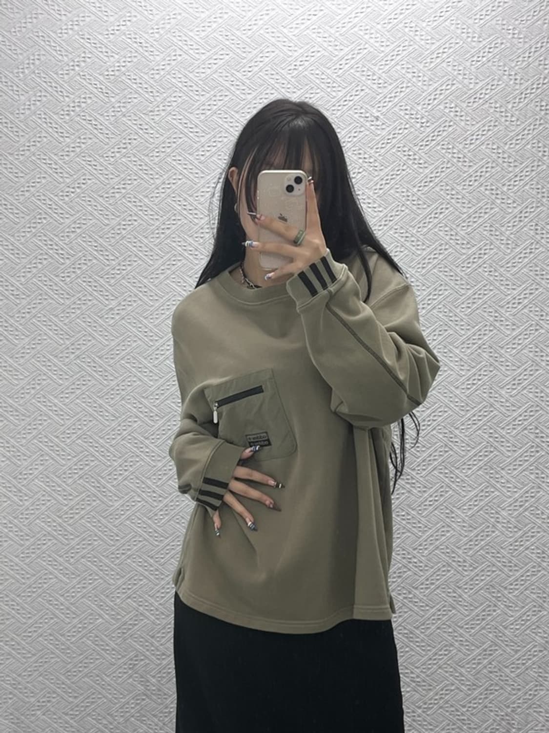 아디다스 포켓 체크니컬 빅사이즈 스웻셔츠 맨투맨 110 C06135 상품이미지2