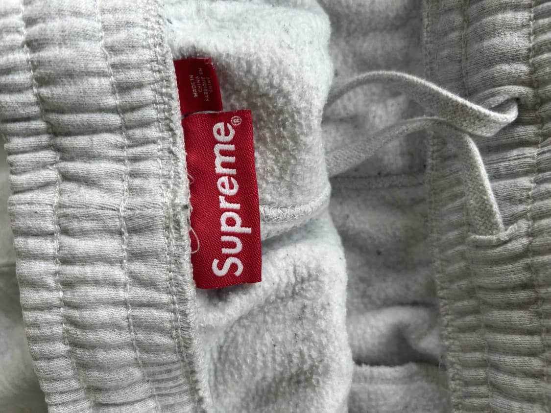 24FW 슈프림 새틴 아플리케 스웻 팬츠 그레이 S 상품이미지4