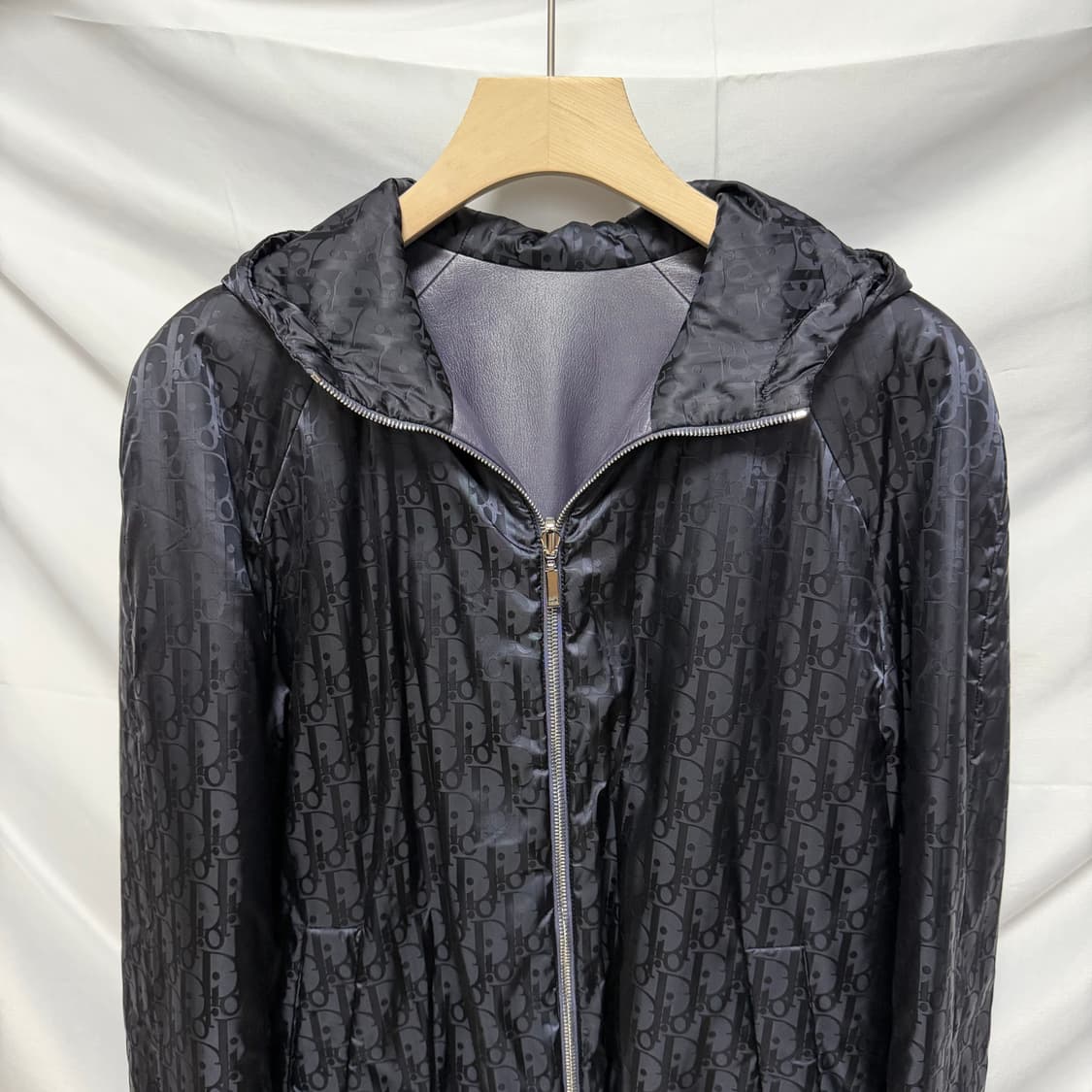 [S+급/48] 디올 오블리크 리버서블 블루종 후드 자켓 상품이미지2