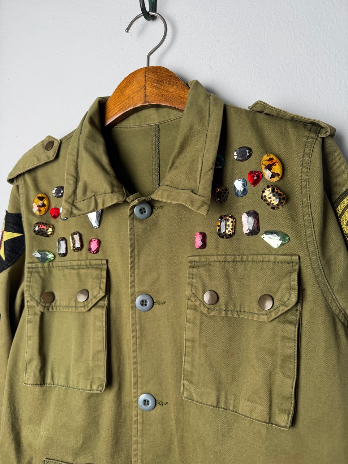 빈티지 주얼리 트리밍 밀리터리 셔츠 상품이미지2