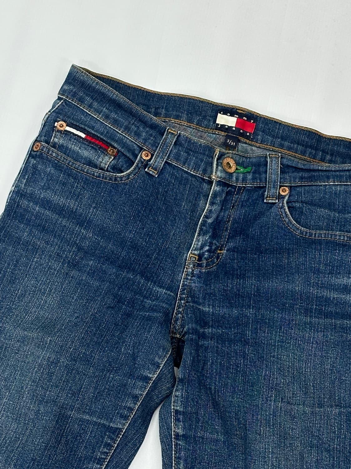 재팬 타미힐피거 중청 빈티지 부츠컷 워싱 데님팬츠 상품이미지4