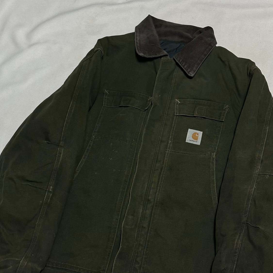 칼하트 빈티지 워싱 카키 워크 자켓 상품이미지1