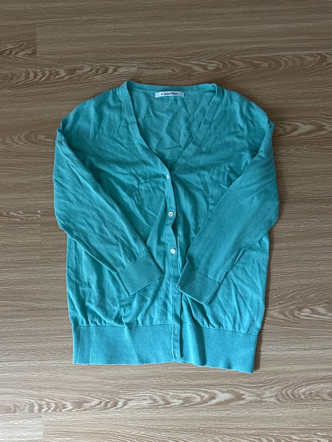 빈티지 민트 7부 가디건 상품이미지2