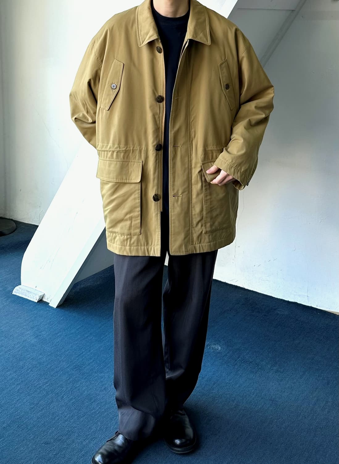 Soft fabric design mil coat 상품이미지4