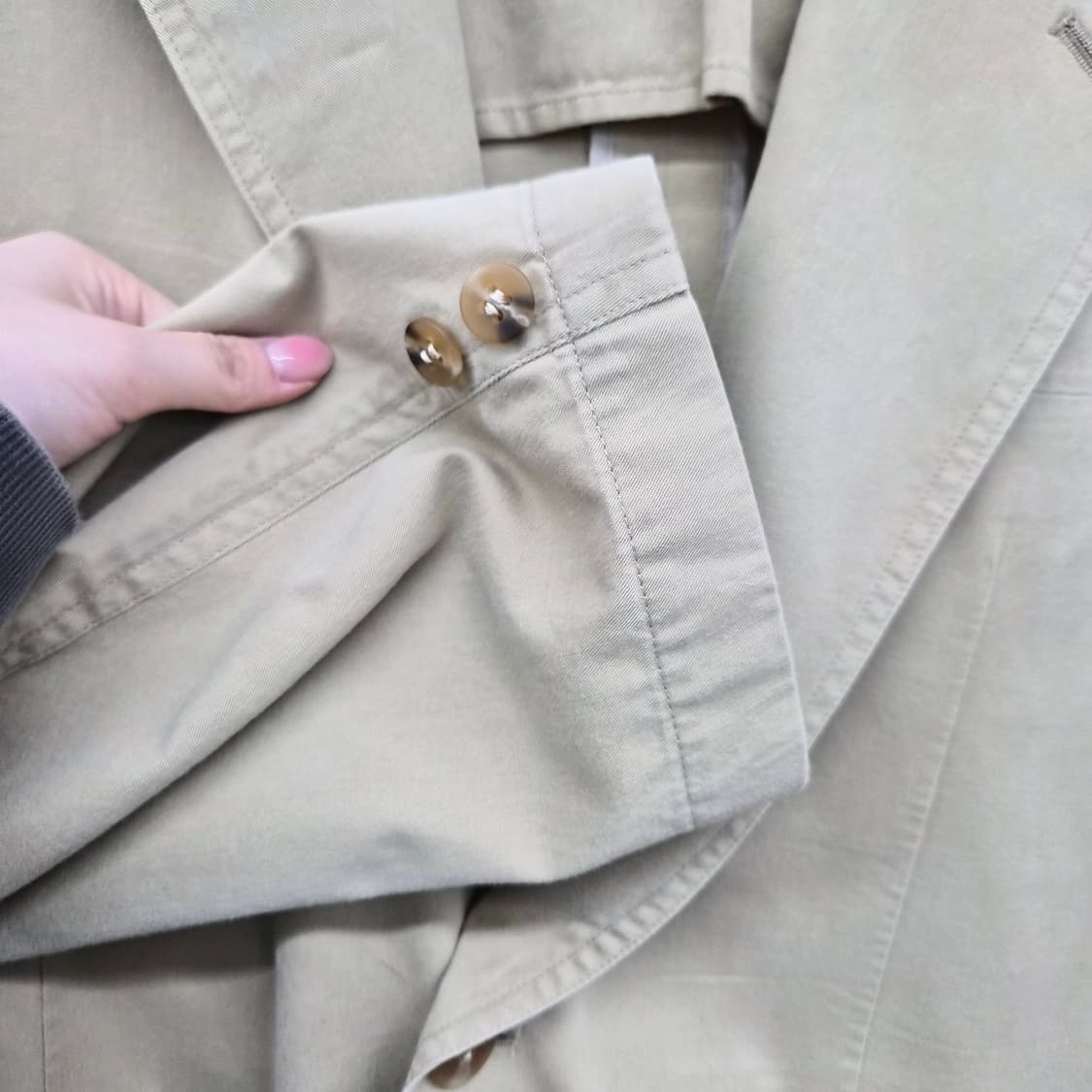 꾸레쥬 베이지색 면 재킷 남성 M 상품이미지5