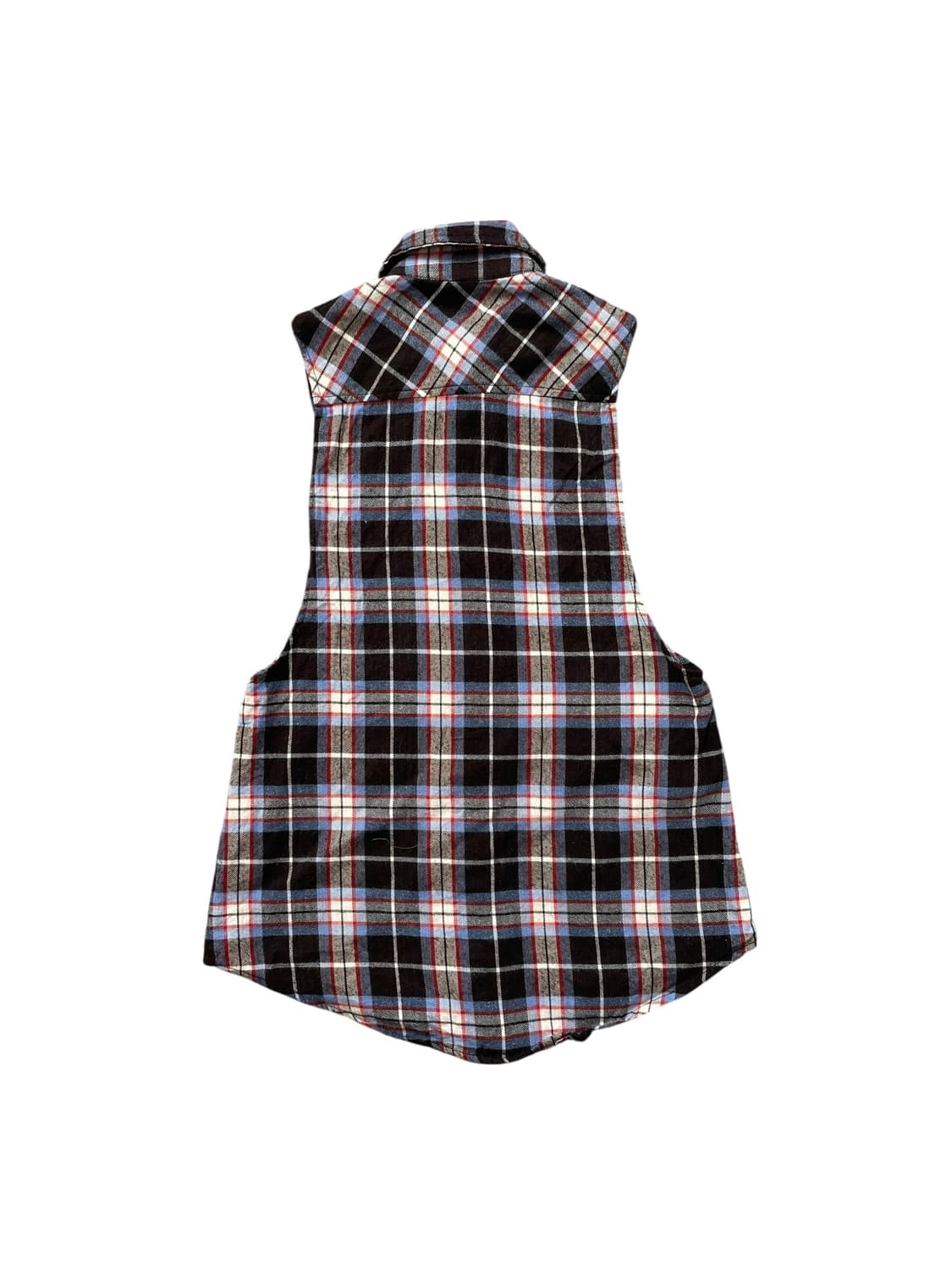 vintage grunge studded flannel vest 상품이미지2