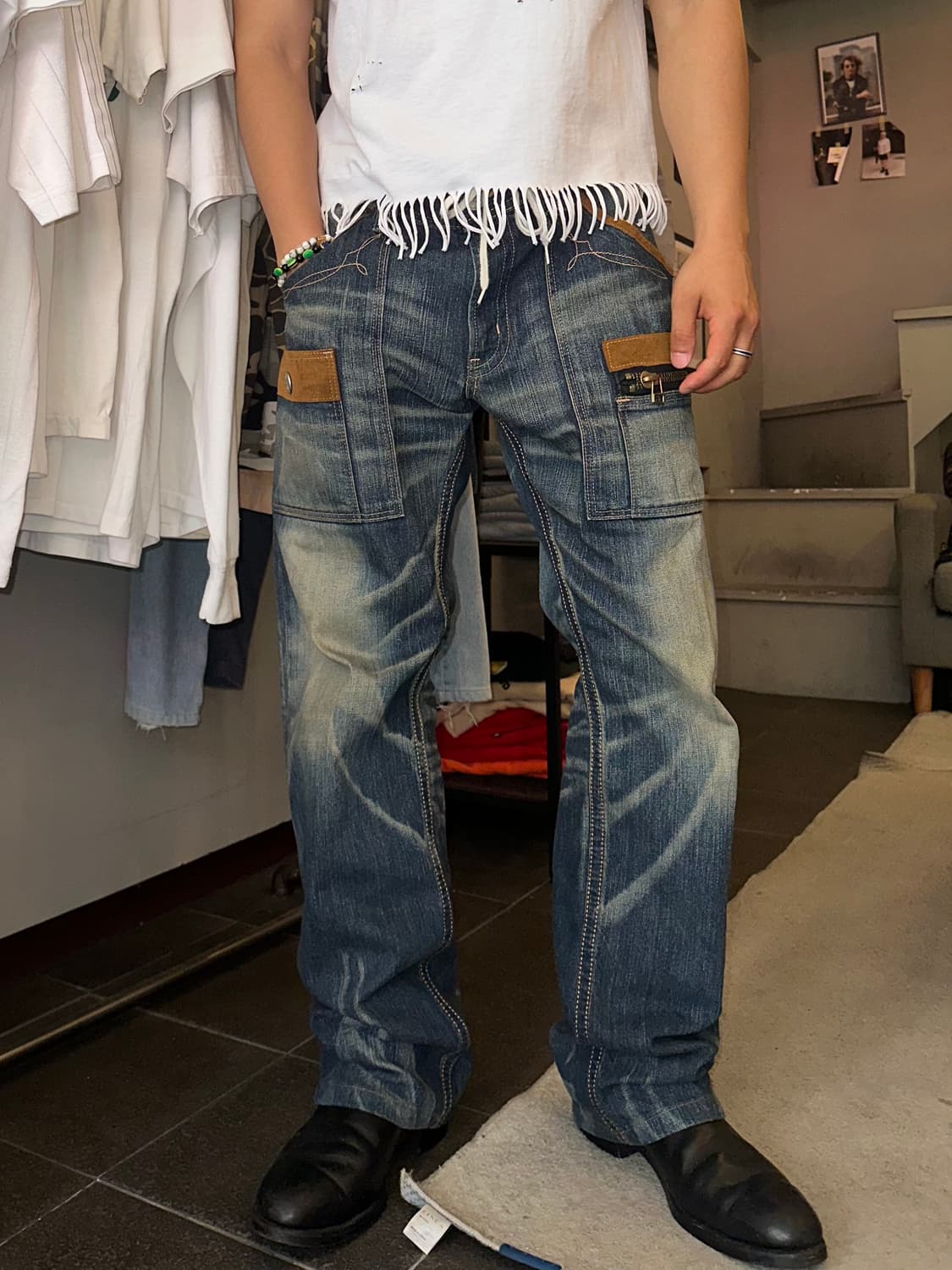 Edwin-XV concho denim washed pants 상품이미지1