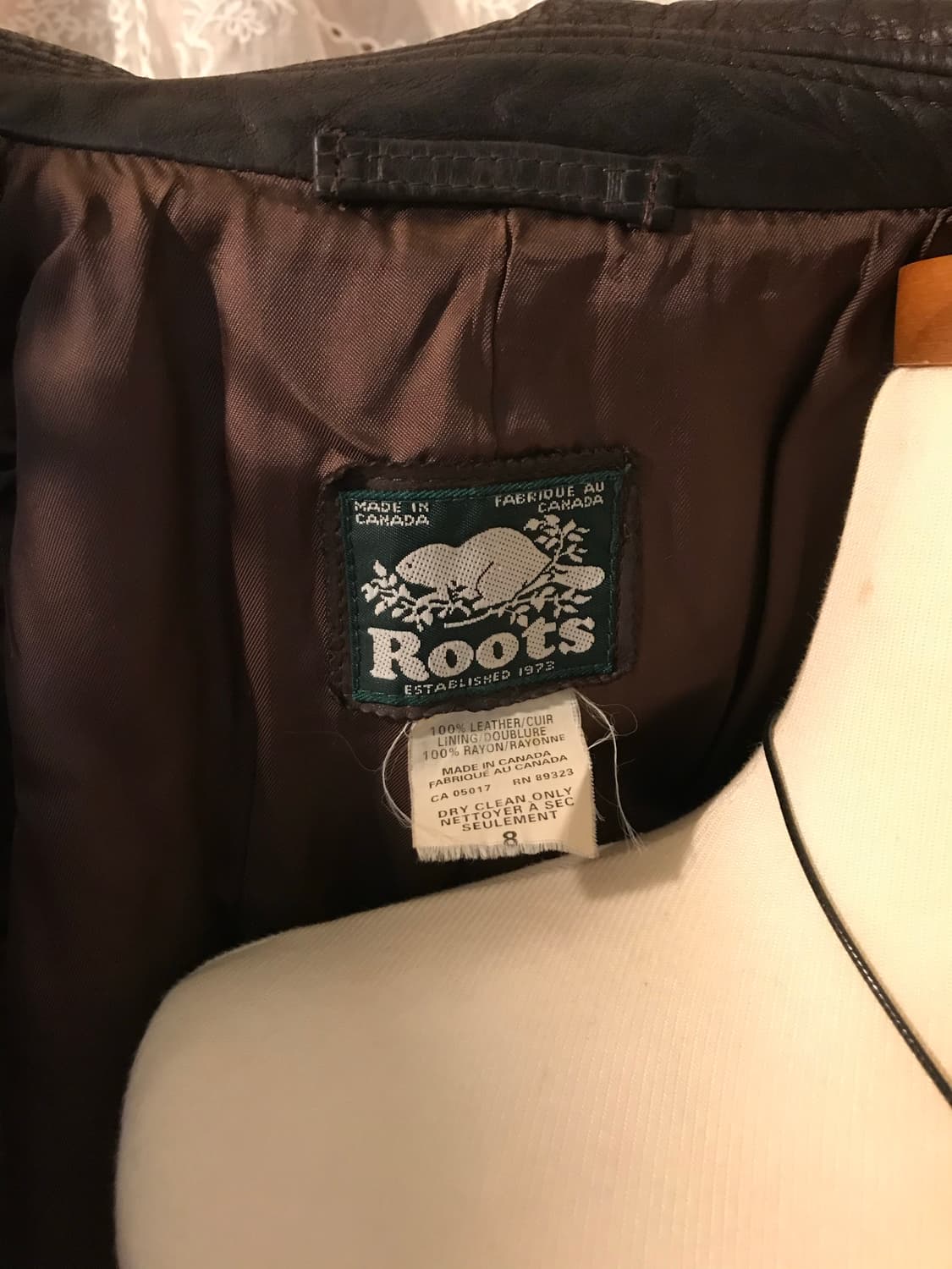 빈티지 루츠 브라운 레더 하프자켓 상품이미지9