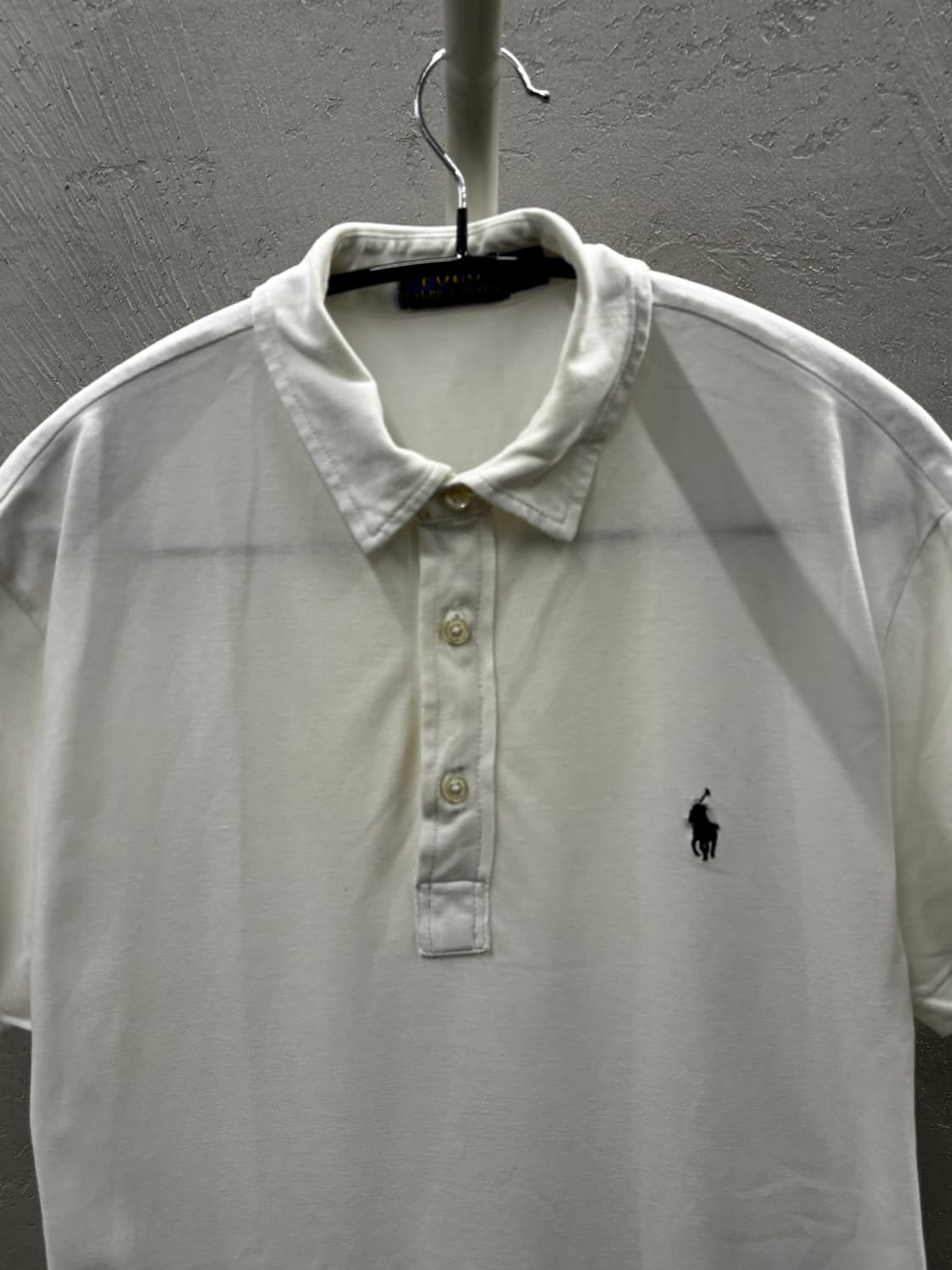 폴로 랄프로렌 화이트 반팔 카라티 M 상품이미지3