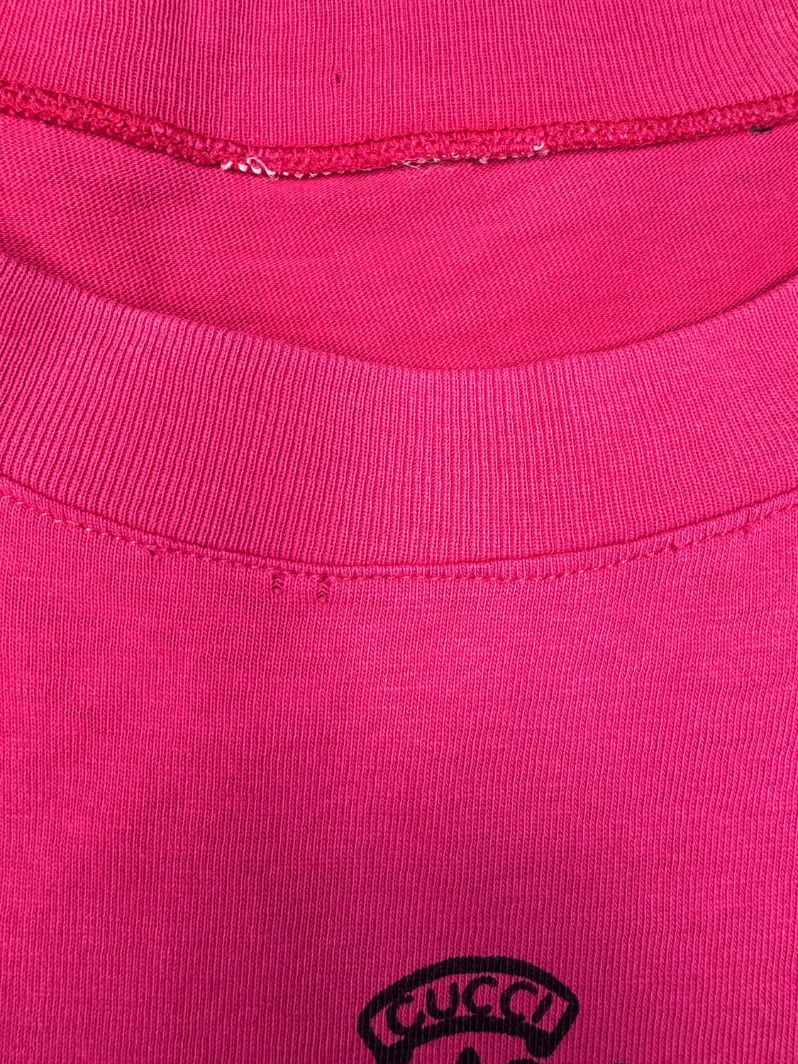 빈티지 90s 구찌 GUCCI 부틀렉 핫핑크 티셔츠 L 상품이미지3