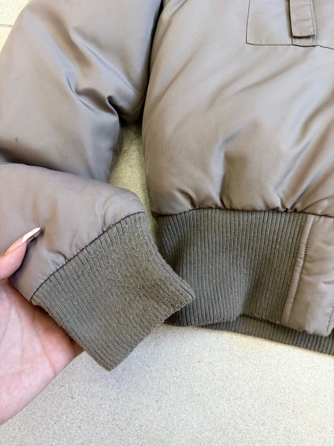 베이지 y2k 퍼 숏패딩 상품이미지4