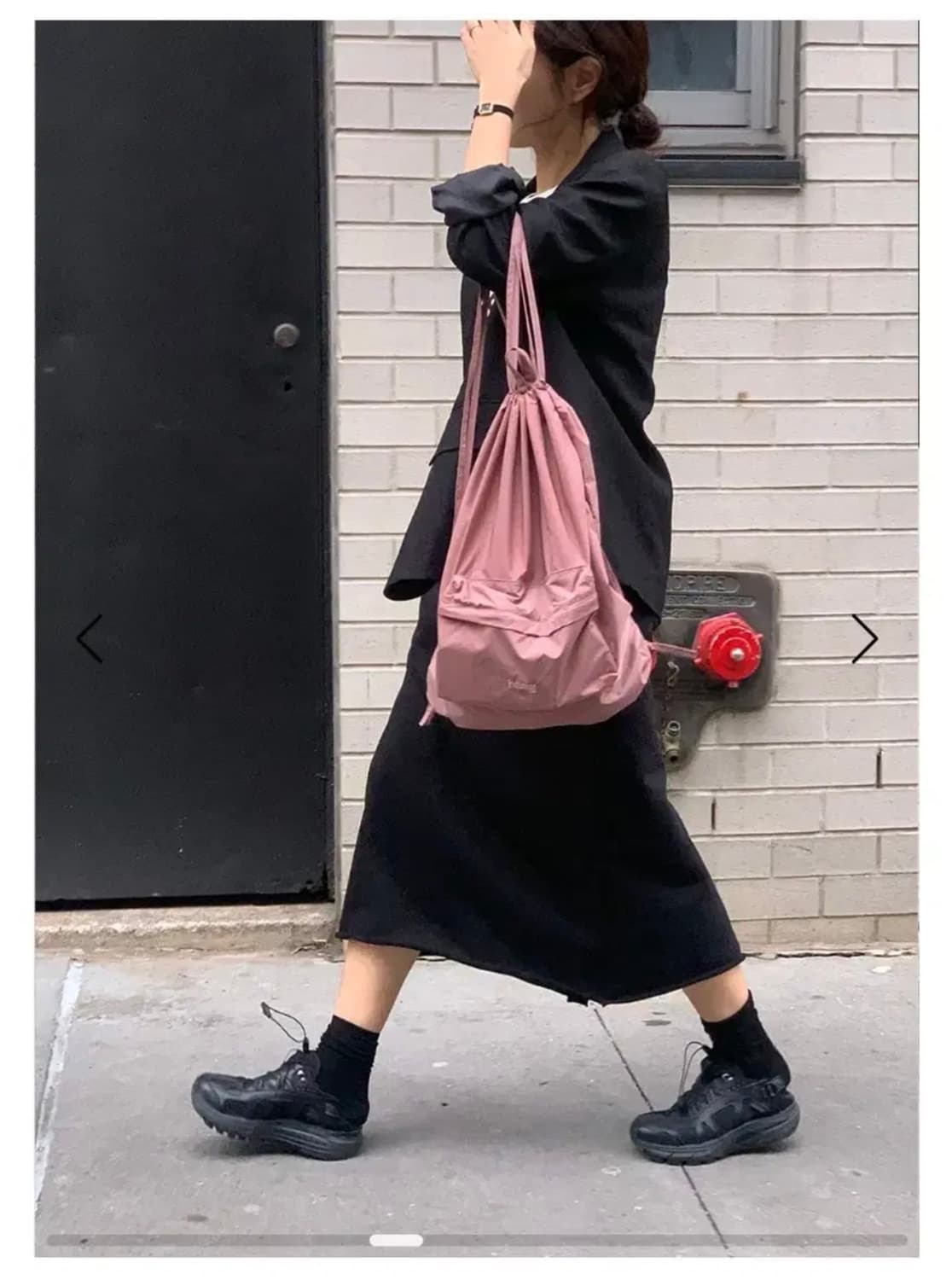 Haag 헤이그 스트링 백팩 핑크 새제품 상품이미지1