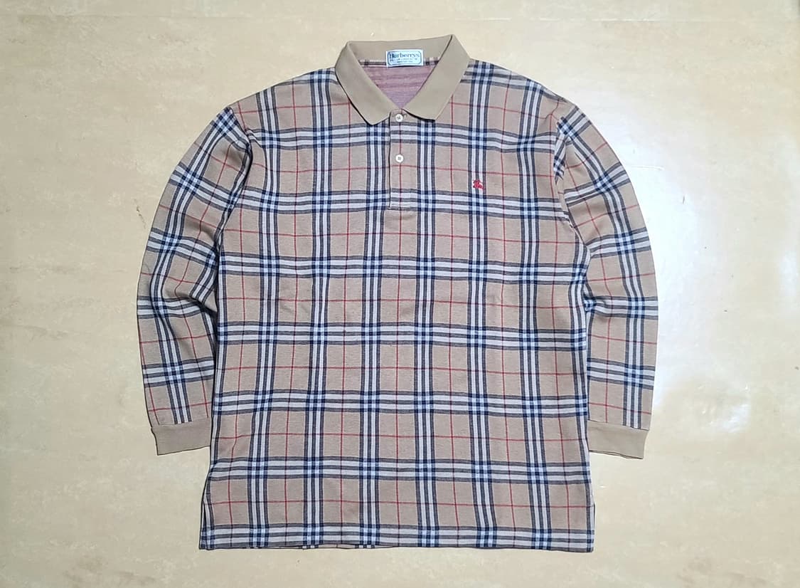 Burberrys 90's 노바체크 카라티 (대장급) 상품이미지6