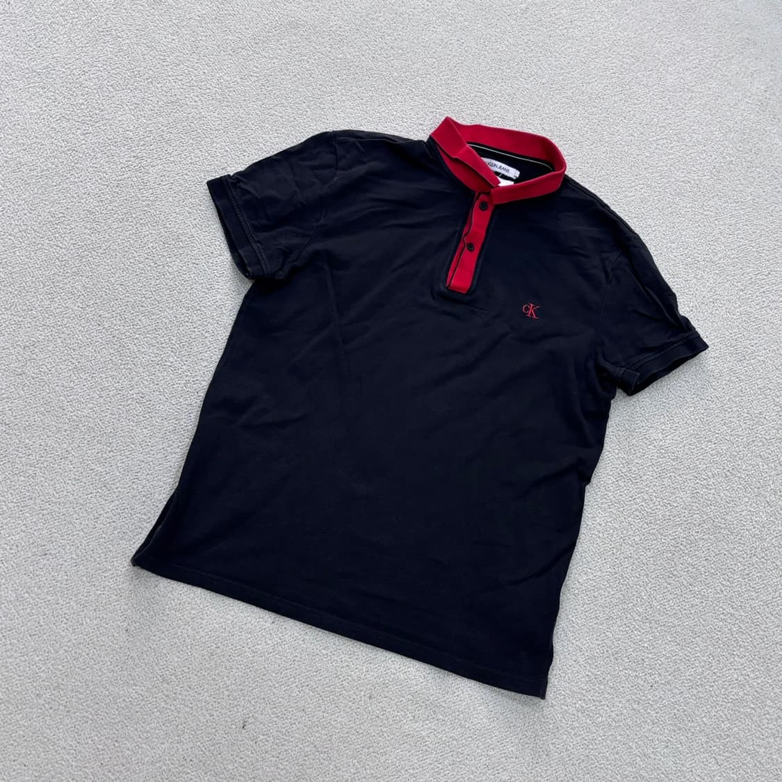 L 캘빈클라인 남성 CK로고 반팔 카라 티셔츠 0623E2 상품이미지1