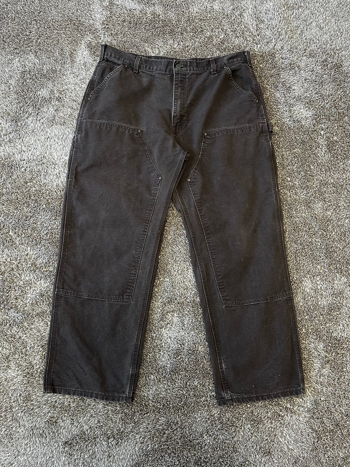 Carhartt B136 DKB 칼하트 빈티지 더블니 팬츠 다크브라운 상품이미지1