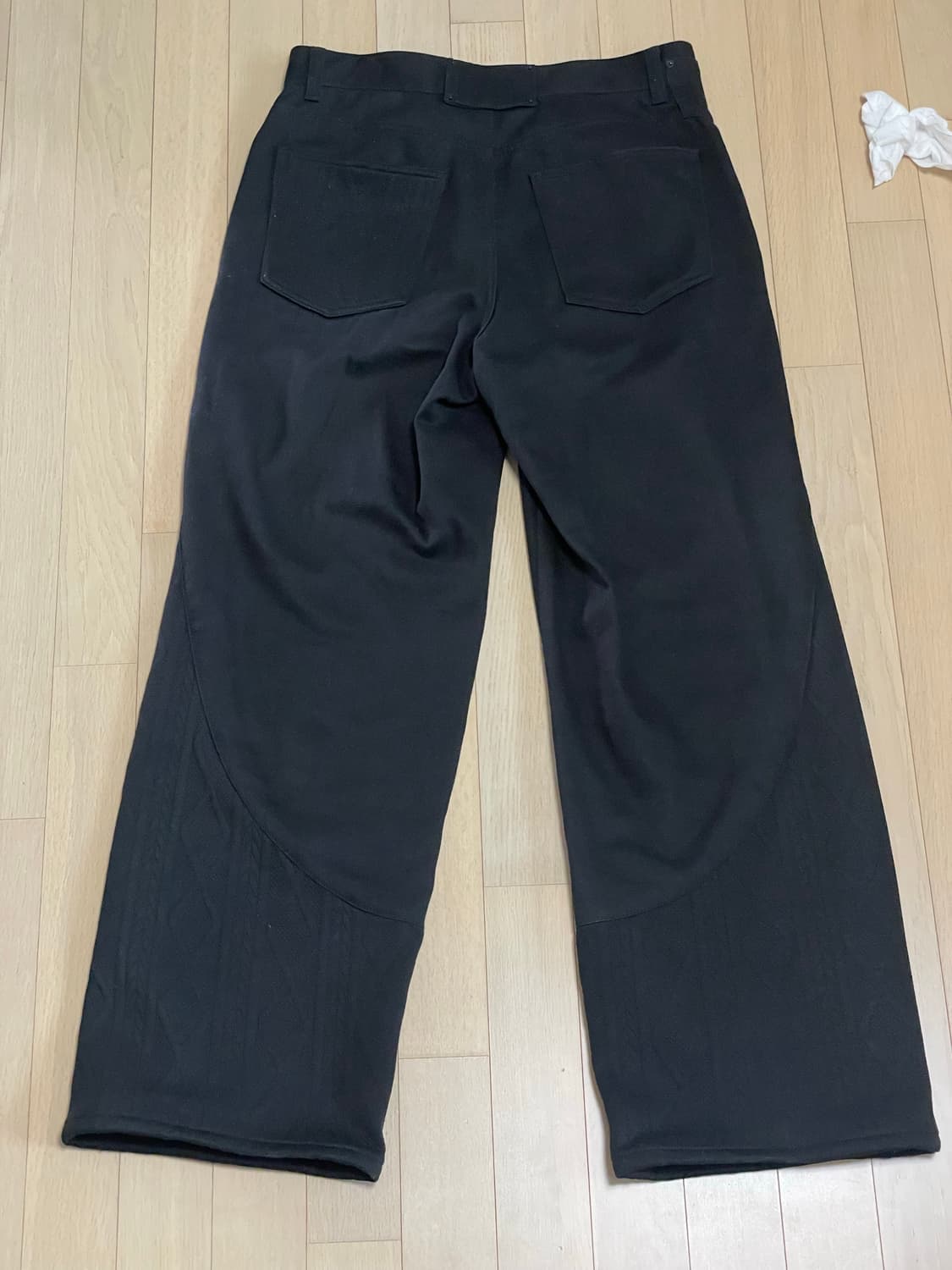 메종미네드 니트 팬츠 MIXED KNIT WIDE PANTS BLACK 상품이미지2