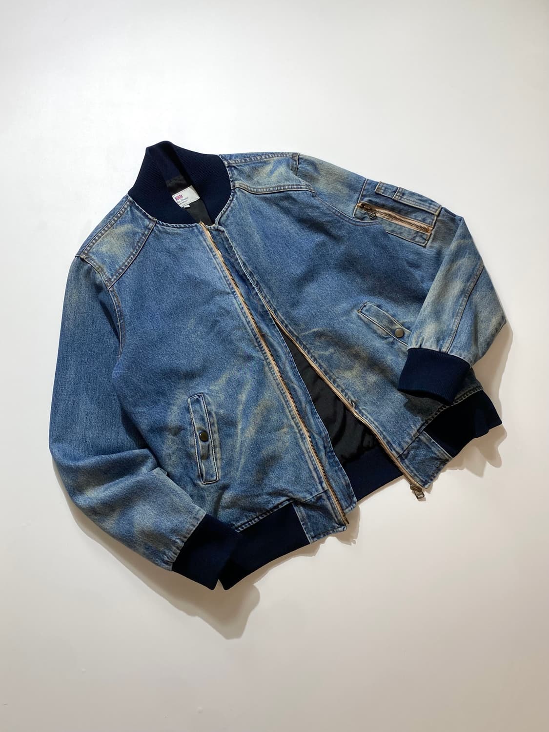 [50] Vintage 빈티지 페이디드 Ma-1 데님 자켓 상품이미지4