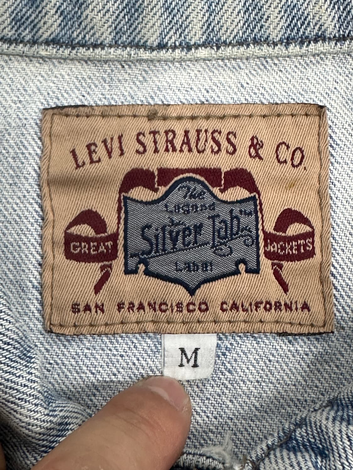 90s Levi's SilverTab 데님 봄버 자켓 M 상품이미지8